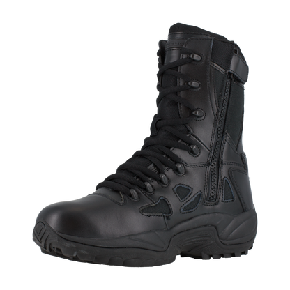 Reebok RB8875 Men's Rapid Response Tactical Boots - Side Zip - Black