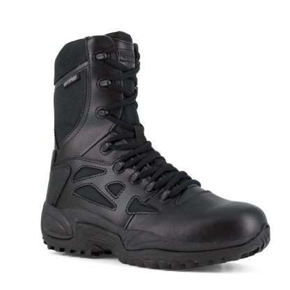 Reebok RB8877 Men's Rapid Response RB Waterproof Tactical Boots - Side Zip - Black