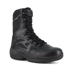 Load image into Gallery viewer, Reebok RB8877 Men&#39;s Rapid Response RB Waterproof Tactical Boots - Side Zip - Black
