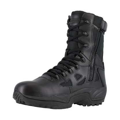 Reebok RB8877 Men's Rapid Response RB Waterproof Tactical Boots - Side Zip - Black
