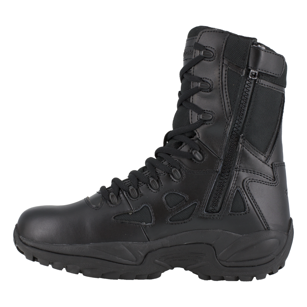 Reebok RB8877 Men's Rapid Response RB Waterproof Tactical Boots - Side Zip - Black