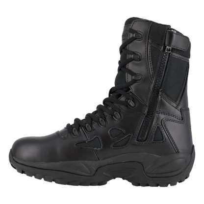 Reebok RB8877 Men's Rapid Response RB Waterproof Tactical Boots - Side Zip - Black