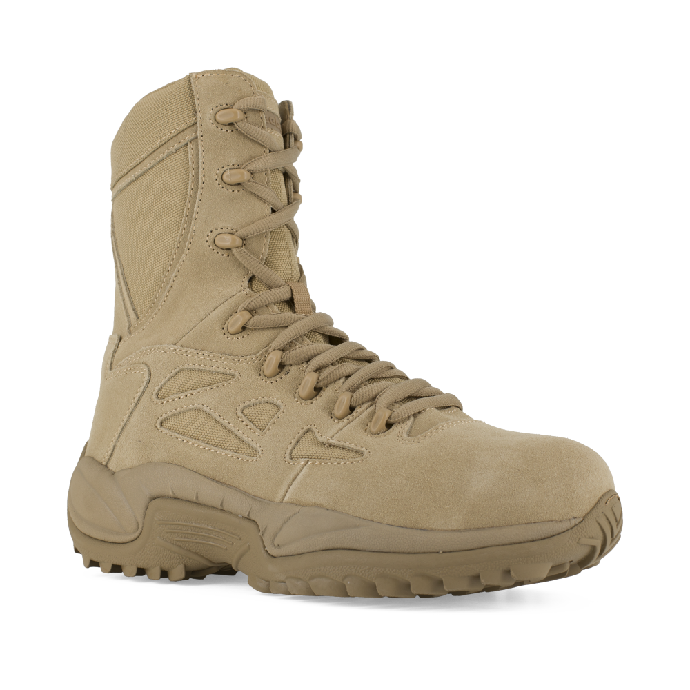 Reebok RB894 Women's Rapid Response Composite Toe Tactical Boots - Side Zip - Desert Tan