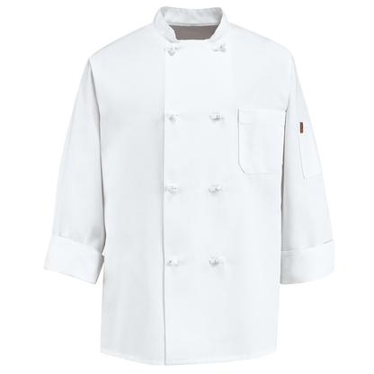 Red Kap 0414 Eight Knot Button Chef Coat