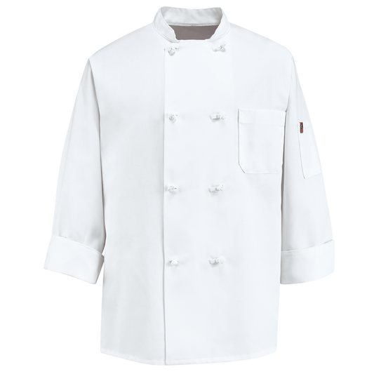 Red Kap 0414 Eight Knot Button Chef Coat