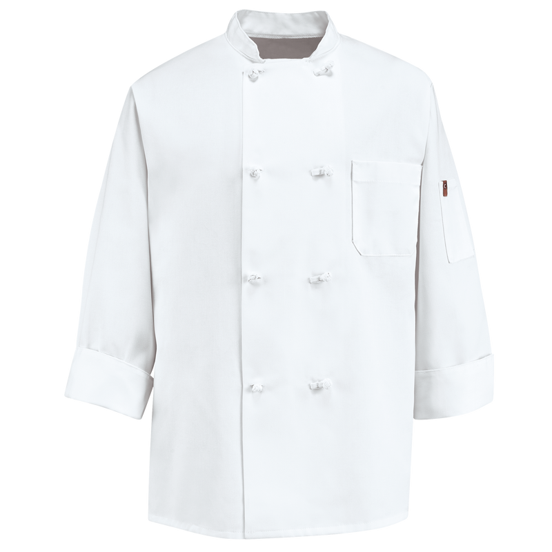 Red Kap 0414 Eight Knot Button Chef Coat