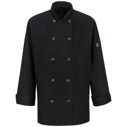 Red Kap 041X Women's Long Sleeve Chef Coat with OilBlok + Mimix