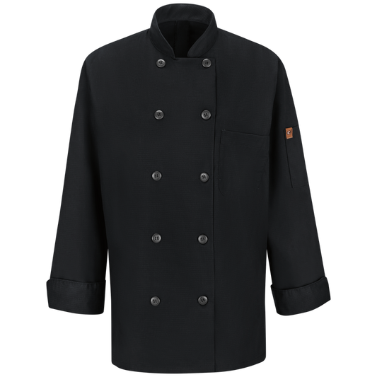 Red Kap 041X Women's Long Sleeve Chef Coat with OilBlok + Mimix