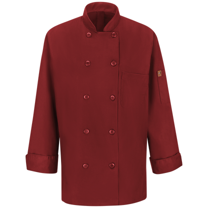 Red Kap 041X Women's Long Sleeve Chef Coat with OilBlok + Mimix