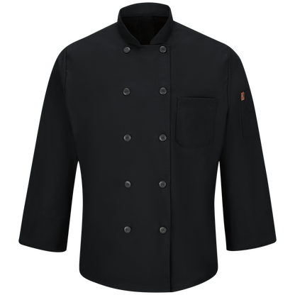 Red Kap 042X Men's Long Sleeve Chef Coat with OilBlok + Mimix