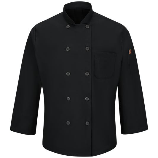 Red Kap 042X Men's Long Sleeve Chef Coat with OilBlok + Mimix