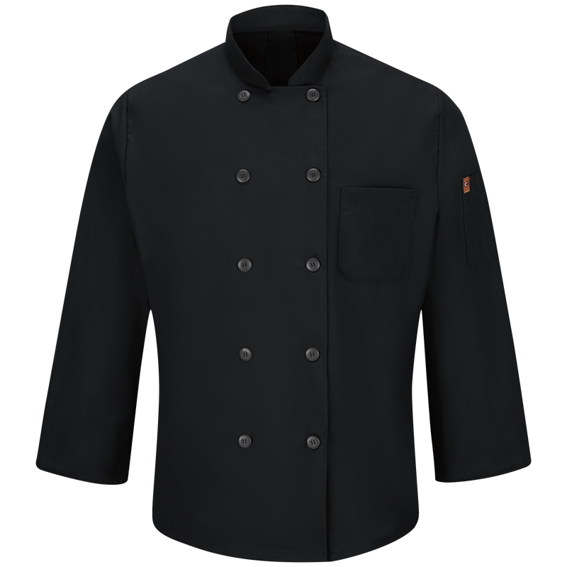 Red Kap 042X Men's Long Sleeve Chef Coat with OilBlok + Mimix