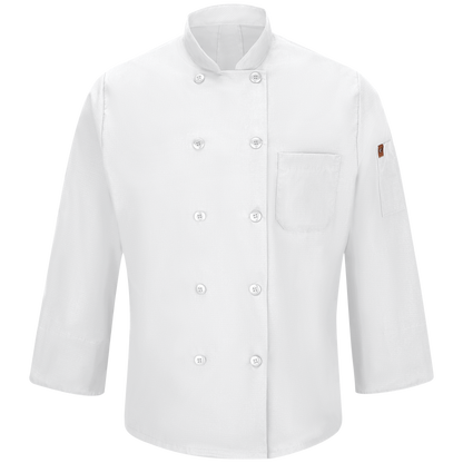 Red Kap 042X Men's Long Sleeve Chef Coat with OilBlok + Mimix