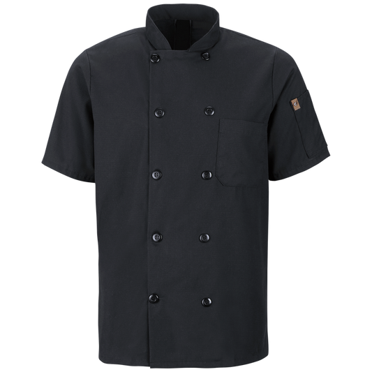 Red Kap 046X Men's Short Sleeve Chef Coat with OilBlok + Mimix