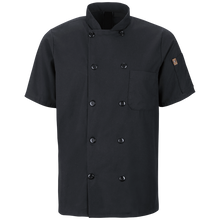 Load image into Gallery viewer, Red Kap 046X Men&#39;s Short Sleeve Chef Coat with OilBlok + Mimix
