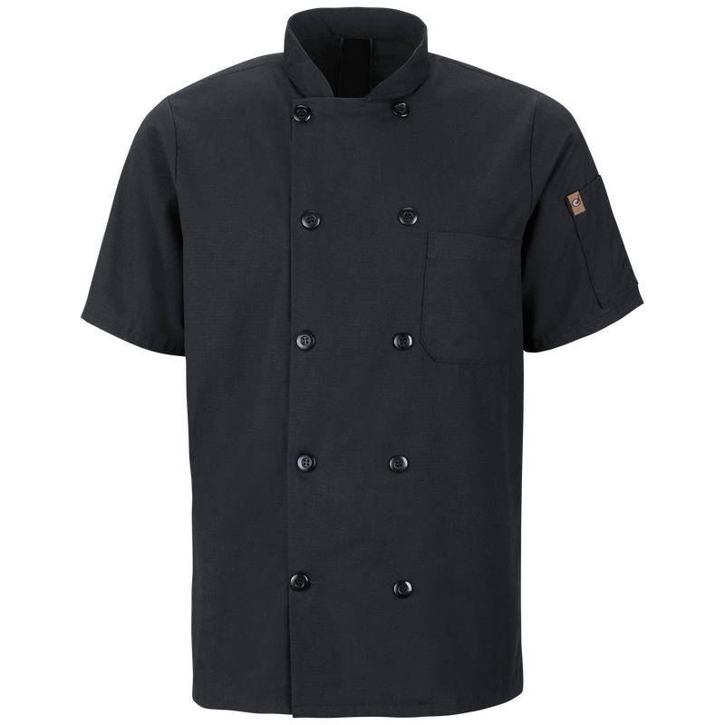 Red Kap 046X Men's Short Sleeve Chef Coat with OilBlok + Mimix