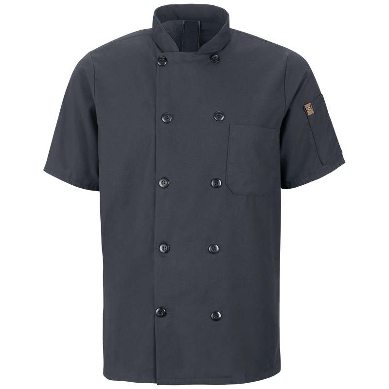 Red Kap 046X Men's Short Sleeve Chef Coat with OilBlok + Mimix