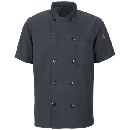 Red Kap 046X Men's Short Sleeve Chef Coat with OilBlok + Mimix