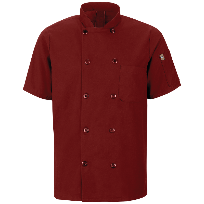 Red Kap 046X Men's Short Sleeve Chef Coat with OilBlok + Mimix