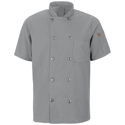 Red Kap 046X Men's Short Sleeve Chef Coat with OilBlok + Mimix