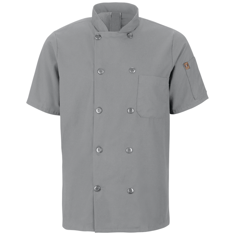 Red Kap 046X Men's Short Sleeve Chef Coat with OilBlok + Mimix