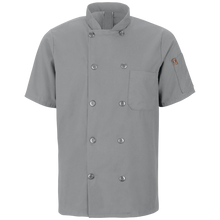Load image into Gallery viewer, Red Kap 046X Men&#39;s Short Sleeve Chef Coat with OilBlok + Mimix
