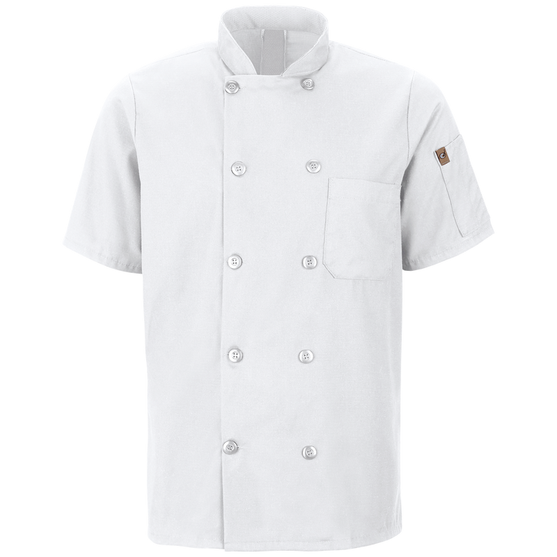 Red Kap 046X Men's Short Sleeve Chef Coat with OilBlok + Mimix