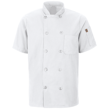 Red Kap 046X Men's Short Sleeve Chef Coat with OilBlok + Mimix