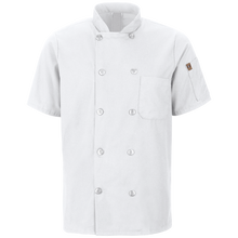 Load image into Gallery viewer, Red Kap 046X Men&#39;s Short Sleeve Chef Coat with OilBlok + Mimix
