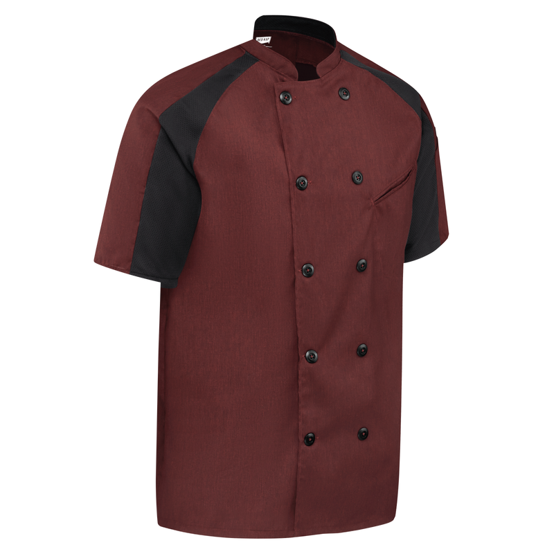 Red Kap 052M Men's Airflow Raglan Chef Coat with OilBlok