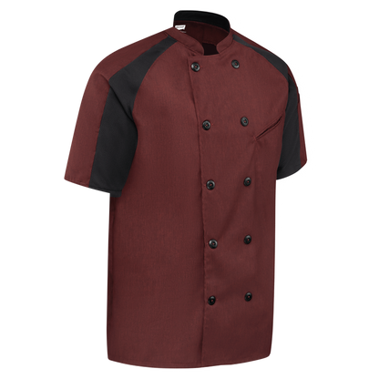 Red Kap 052M Men's Airflow Raglan Chef Coat with OilBlok