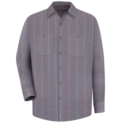 Red Kap SP14 Men's Striped Long Sleeve Work Shirt