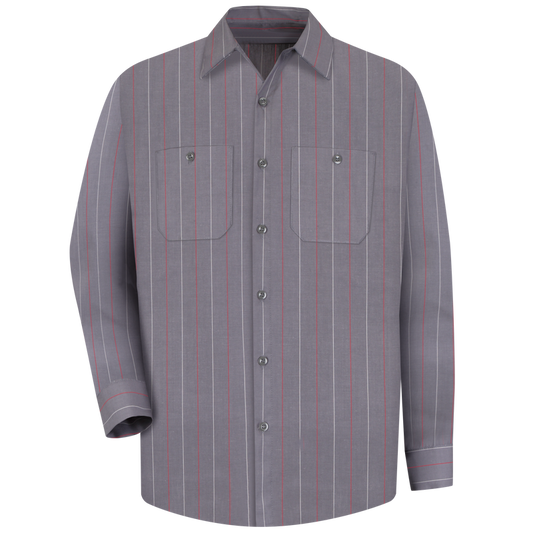 Red Kap SP14 Men's Striped Long Sleeve Work Shirt