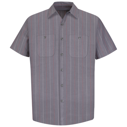 Red Kap SP24 Men's Striped Short Sleeve Work Shirt