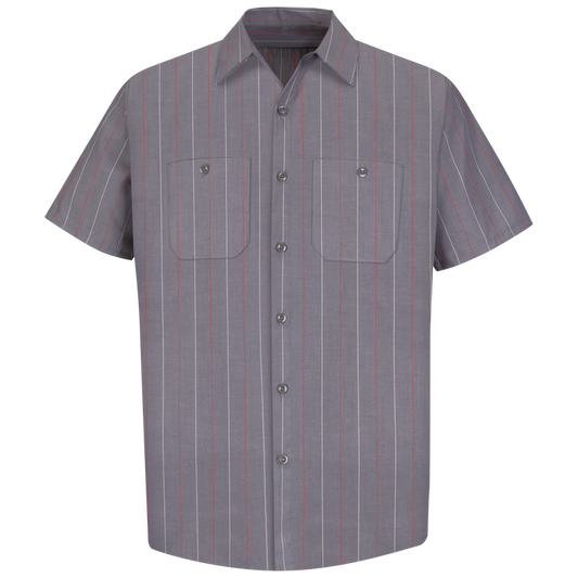 Red Kap SP24 Men's Striped Short Sleeve Work Shirt