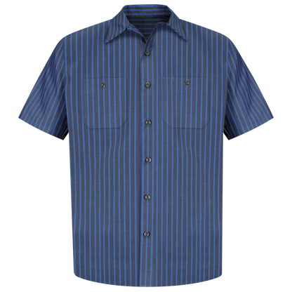 Red Kap SP24 Men's Striped Short Sleeve Work Shirt