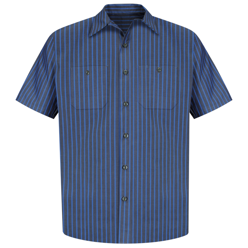 Red Kap SP24 Men's Striped Short Sleeve Work Shirt