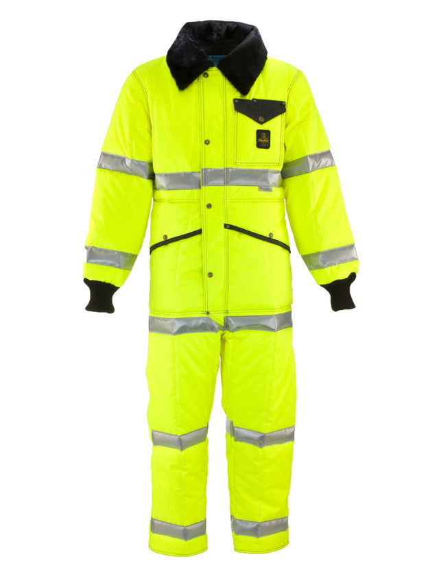 Refrigiwear 0344L2 Iron-Tuff High Visibility Insulated Coverall with Reflective Tape