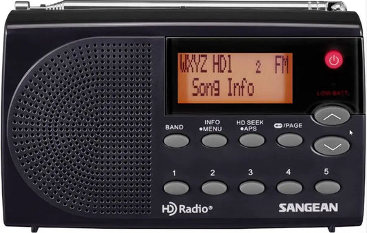 Sangean HDR-14CL Portable HD Radio with Speaker - Clear
