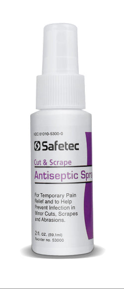 Safetec 53000 First Aid Cut and Scrape Cleaner Spray 2 oz Bottles