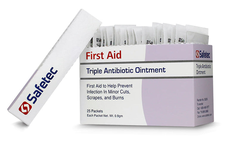 Safetec 53205 First Aid Triple Antibiotic Gel 0.9 gram Pouches