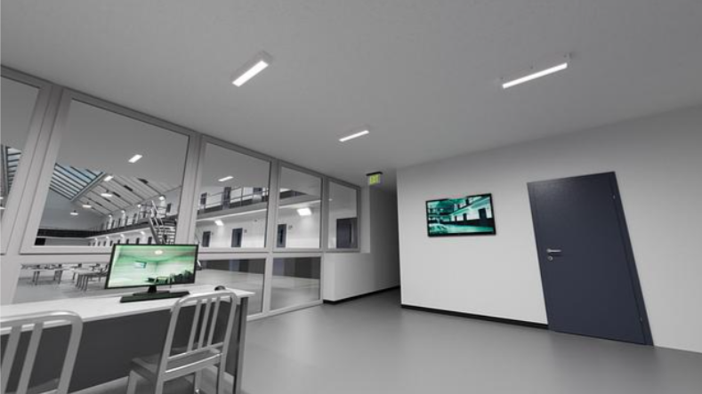 Shat-R-Shield Lighting Ironclad SlimLin Light Duty Linear LED Light Fixture for Correctional Facilities