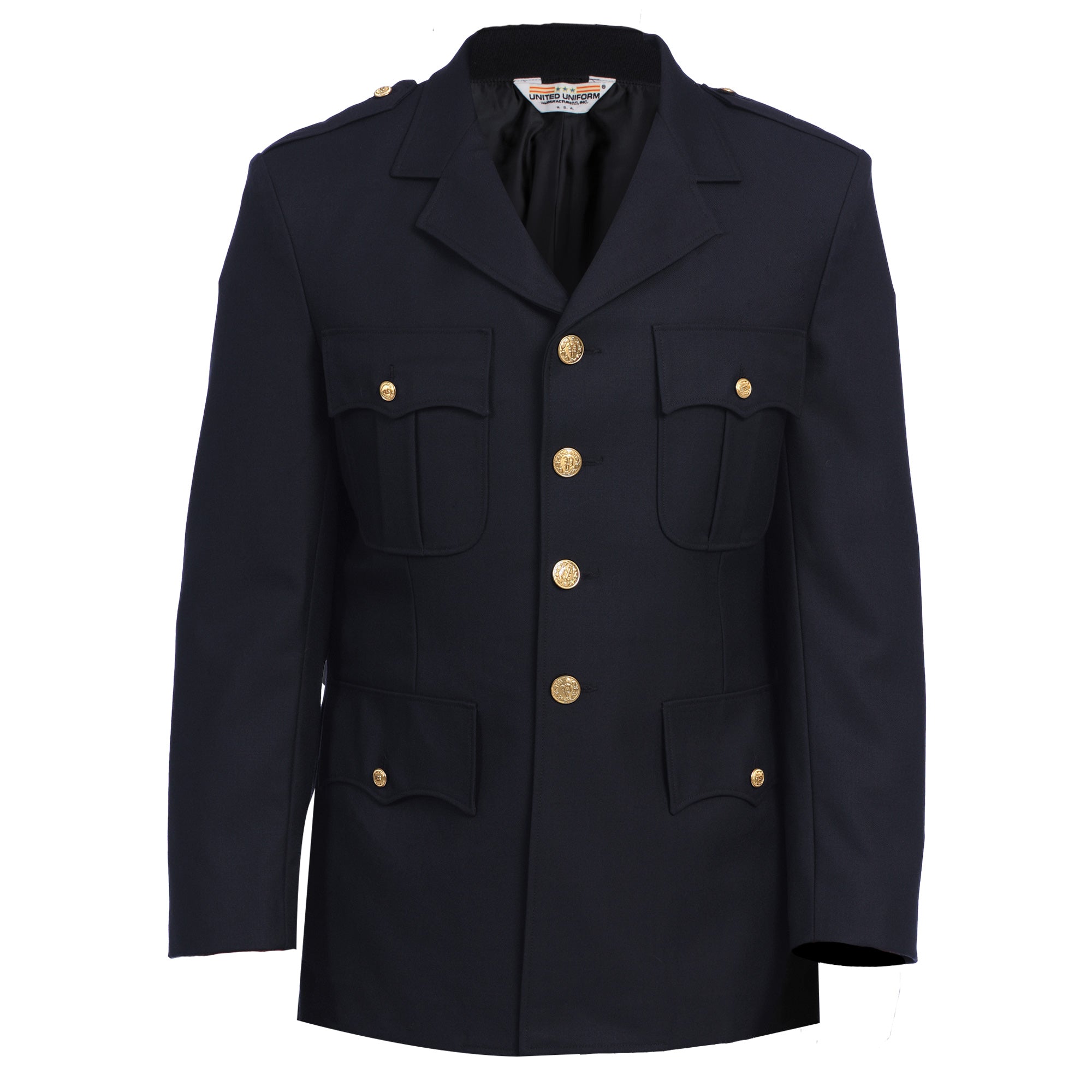 United Uniforms Single Breasted Class A Dress Coat - 100% Wool Serge