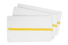 Load image into Gallery viewer, White 100% Cotton Towel With Center Stripe
