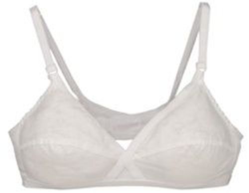 Women's White Cross-Your-Heart Style Bra