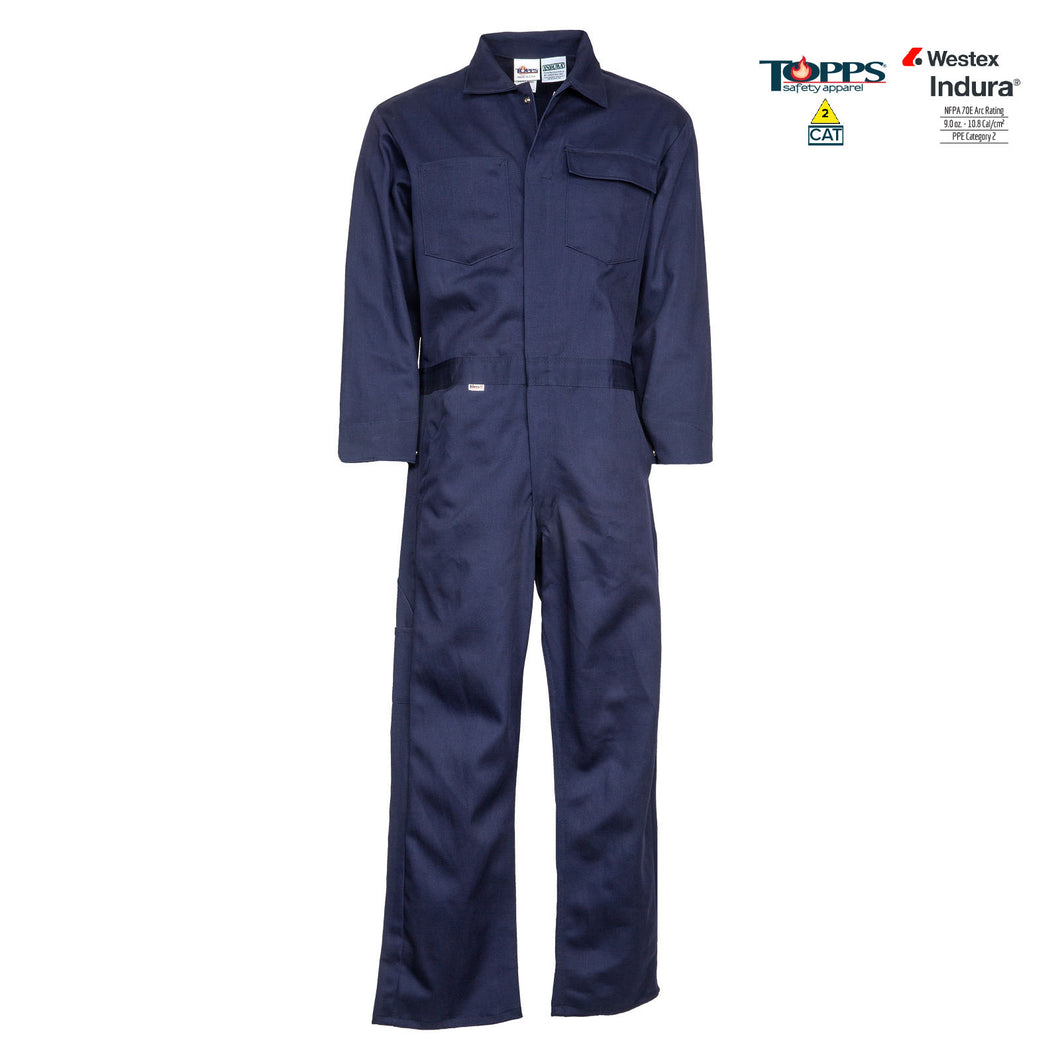 Topps Safety Apparel CO11 Indura FR Cotton Flame Resistant Coveralls (HRC 2 - 10.8 cal)