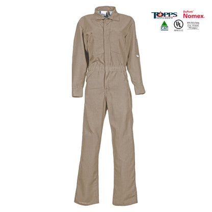 Topps Safety Apparel CO07 4.5 oz. Nomex IIIA Flame Resistant Coveralls (HRC 1 - 4.6 cal)
