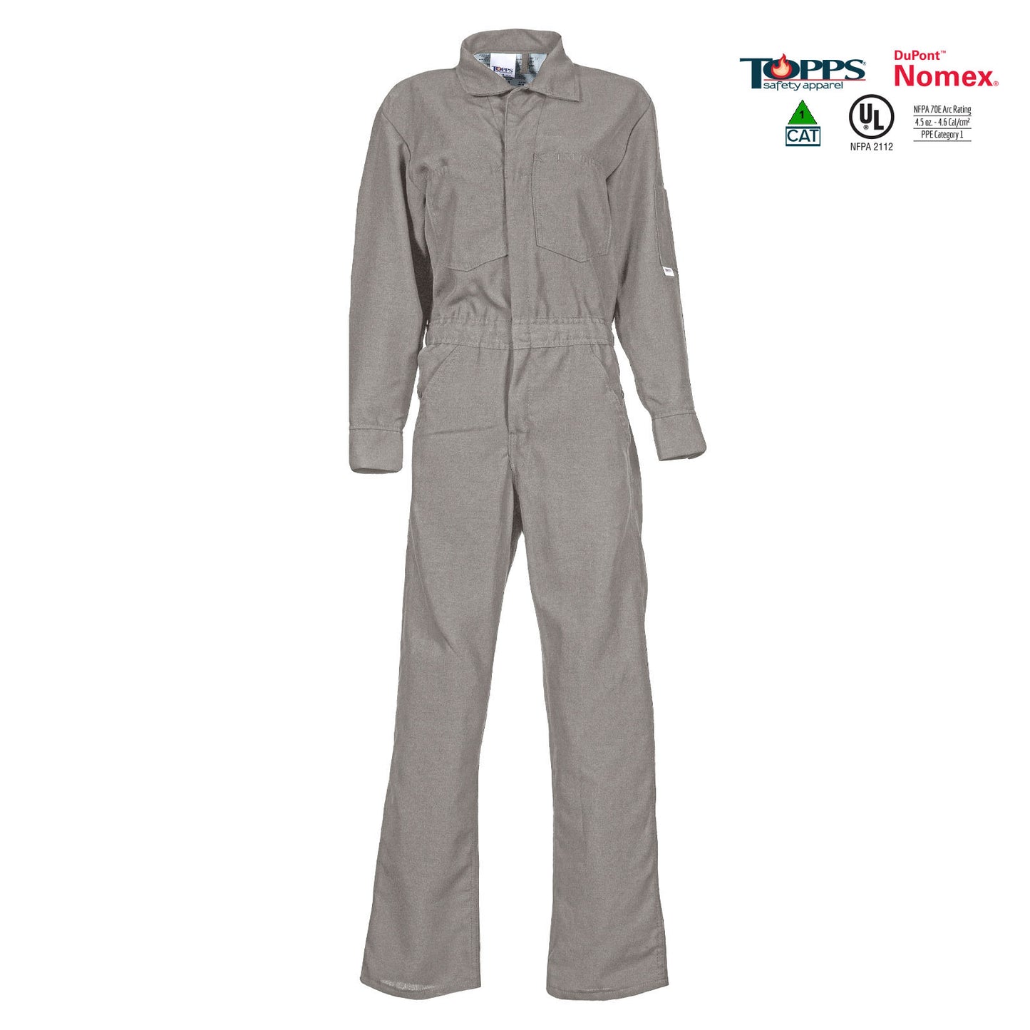 Topps Safety Apparel CO07 4.5 oz. Nomex IIIA Flame Resistant Coveralls (HRC 1 - 4.6 cal)
