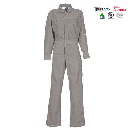 Topps Safety Apparel CO07 4.5 oz. Nomex IIIA Flame Resistant Coveralls (HRC 1 - 4.6 cal)