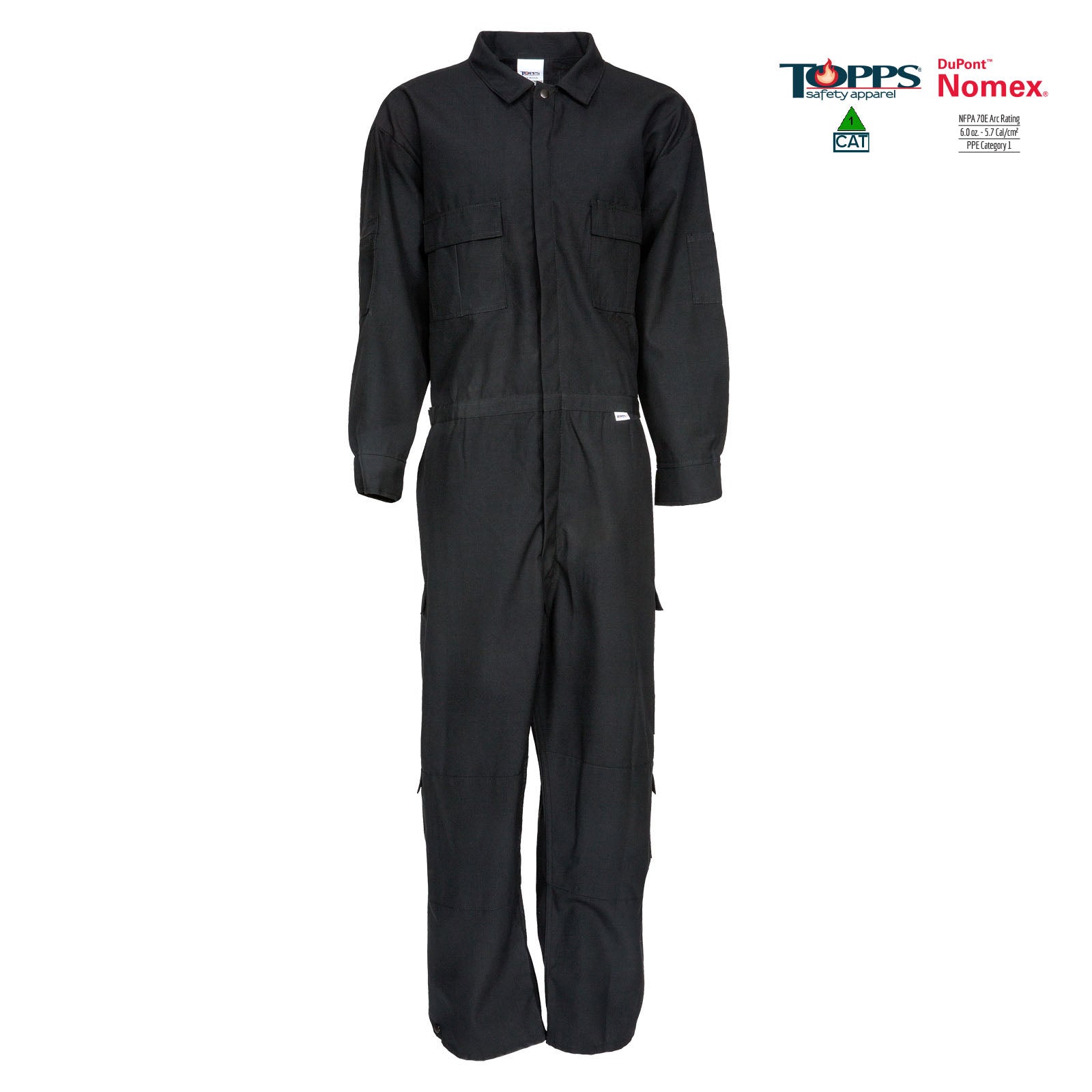 Topps Safety Apparel SS60-FR T14 Flame Resistant Squad Suit Jumpsuit -  Nomex IIIA (HRC 1 - 5.7 cal)